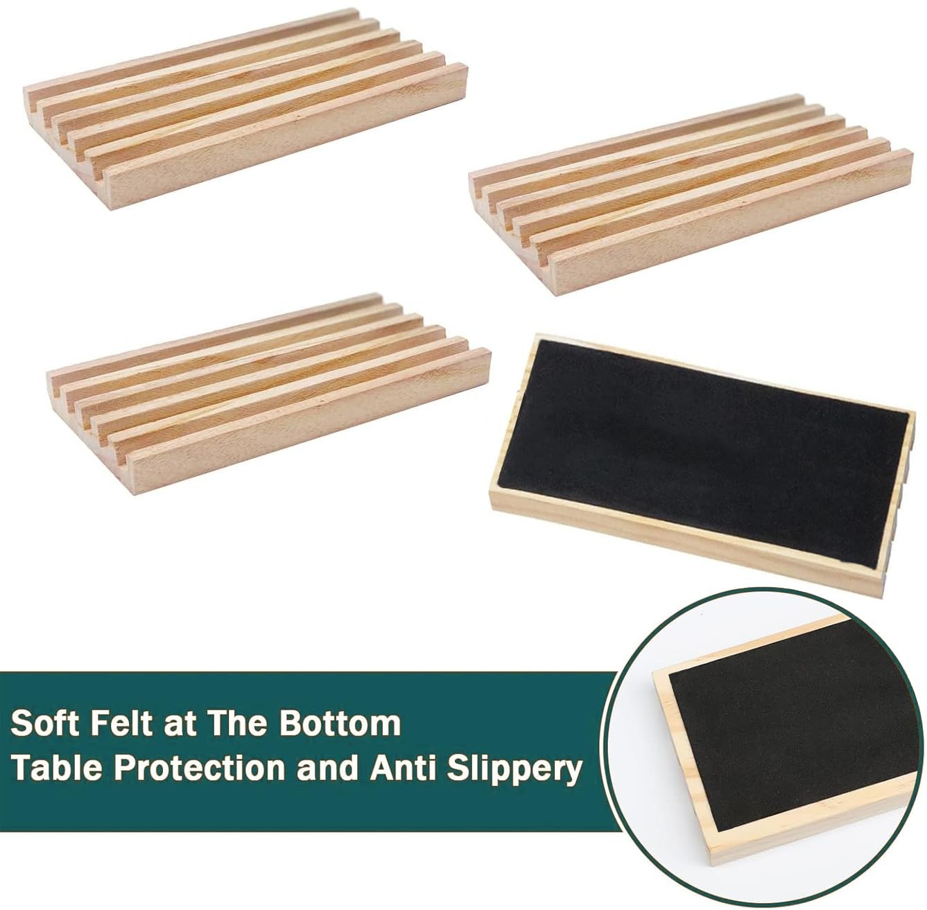 Wooden Domino Trays/Racks Set of 4 Mexican Train Domino Trays/Racks Double