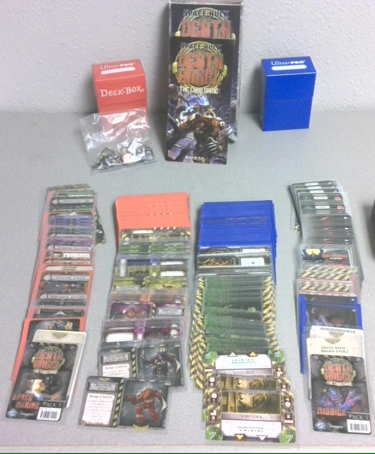 Death Angel: the Space Hulk Card Game complete w/ 2 expansions OOP rare sleeved