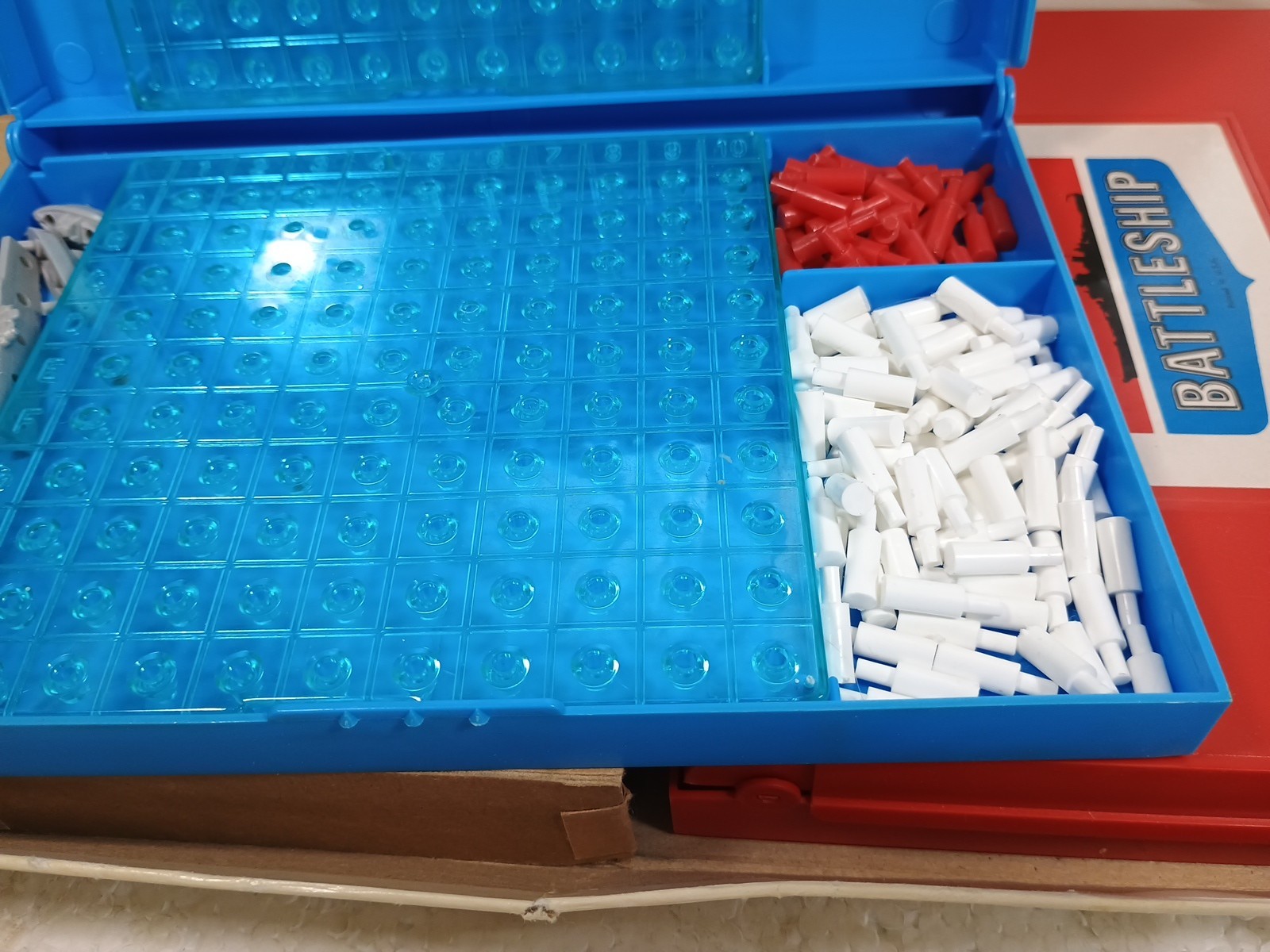 VTG 1971 Battleship Board Game Blue Red Has Box Damage Missing One Battle Ship