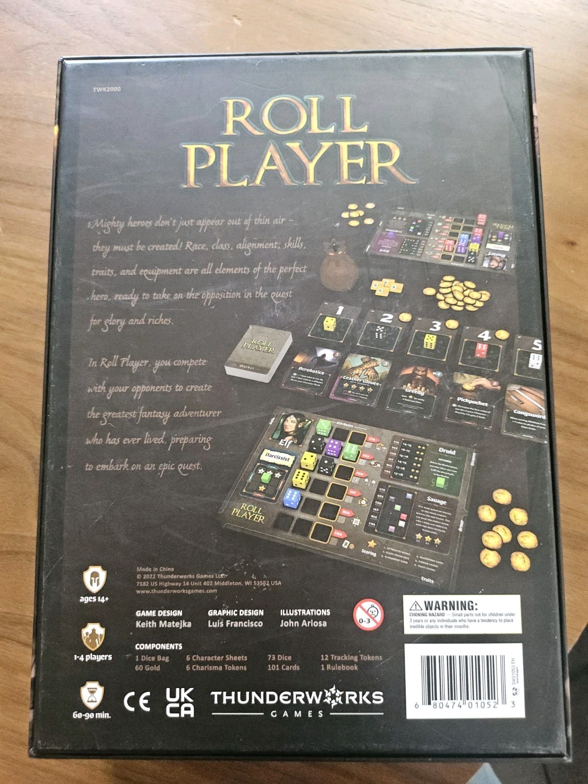 Thunderworks Games Roll Player Board Game; Fantasy Character creation