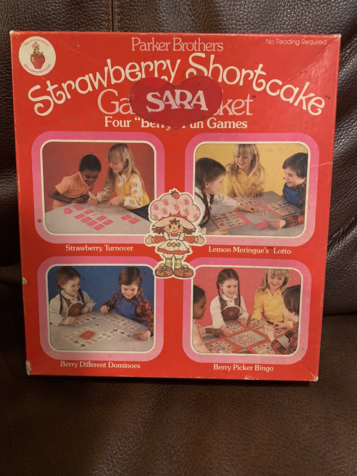 Vintage Strawberry Shortcake Game Basket 4 Berry Fun Games 1981 Parker Bros RARE