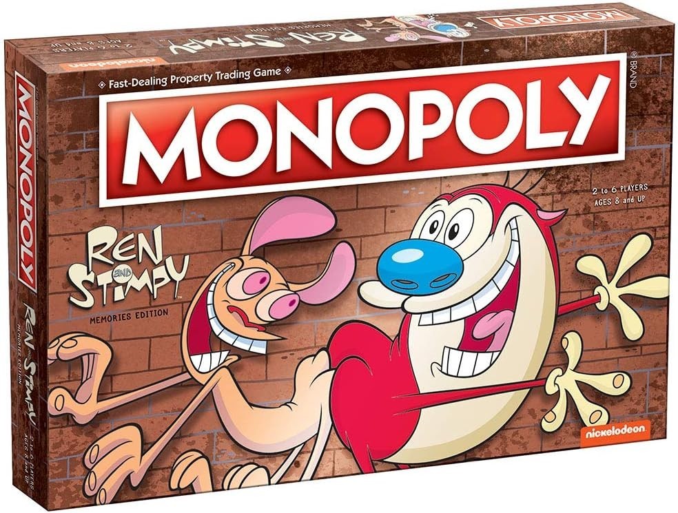 Classic Monopoly: Ren & Stimpy Edition – Custom Tokens & Game Cards Included