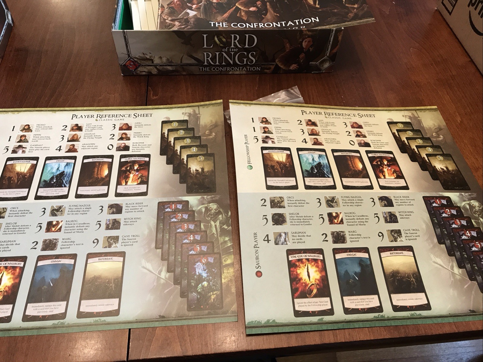 LORD OF THE RINGS The Confrontation Strategy Game Fantasy Flight 2005 Complete