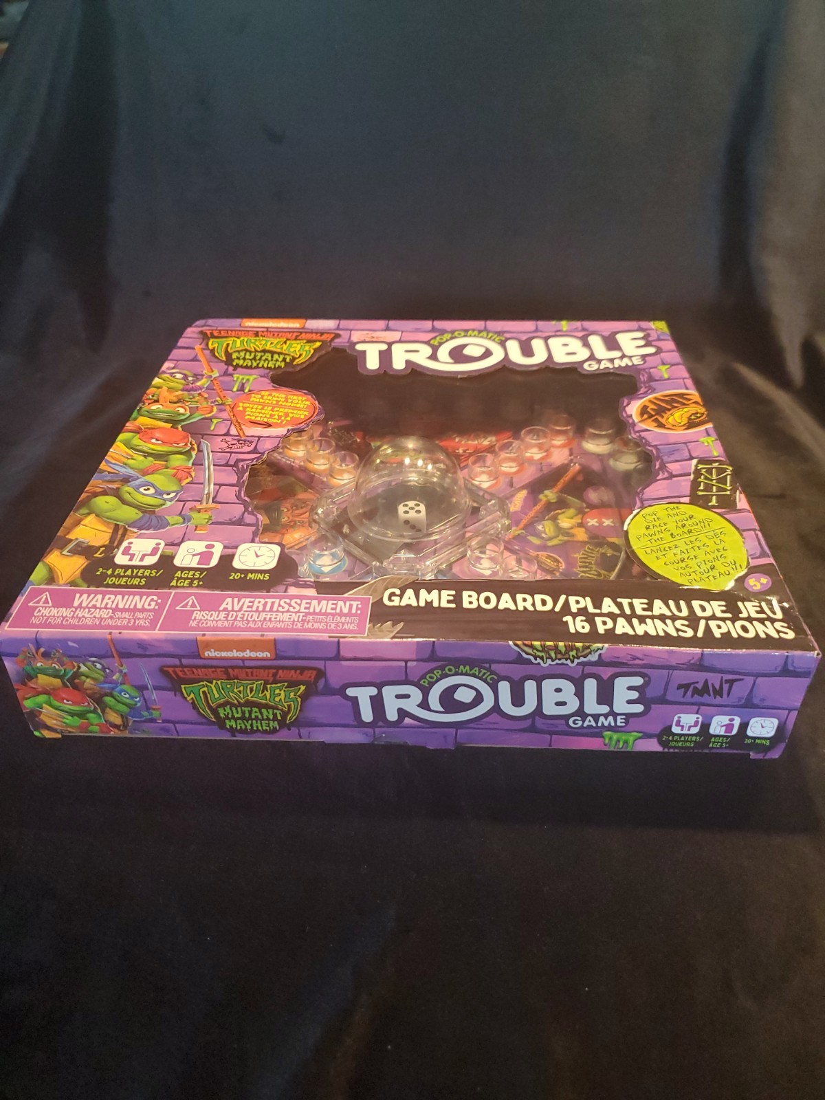 Teenage Mutant Ninja Turtles Mutant Mayhem Pop‑O‑Matic Trouble Board Game ~ NEW!