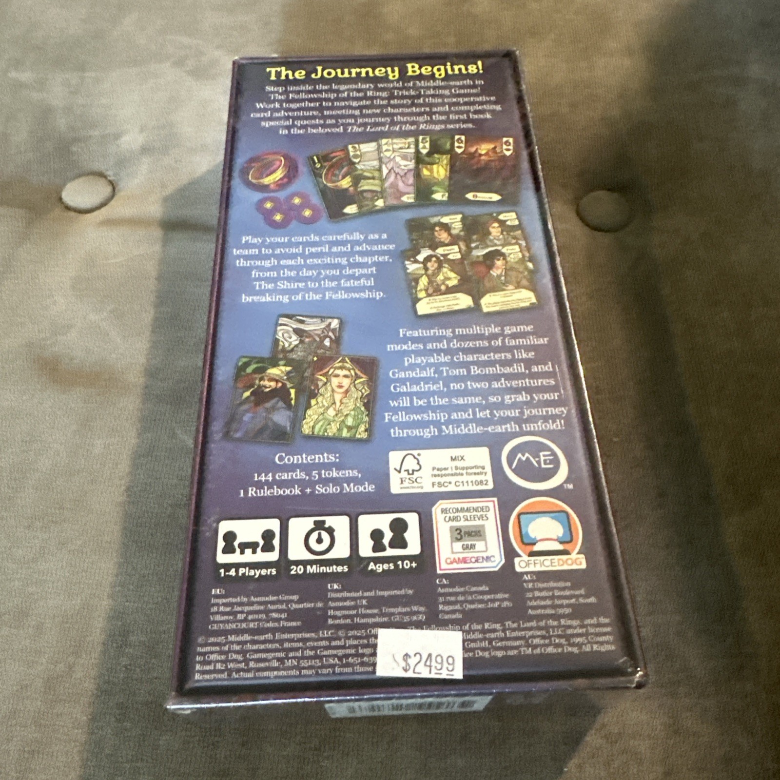 Lord of The Rings: The Fellowship of the Ring: Trick-Taking Card Game NIS