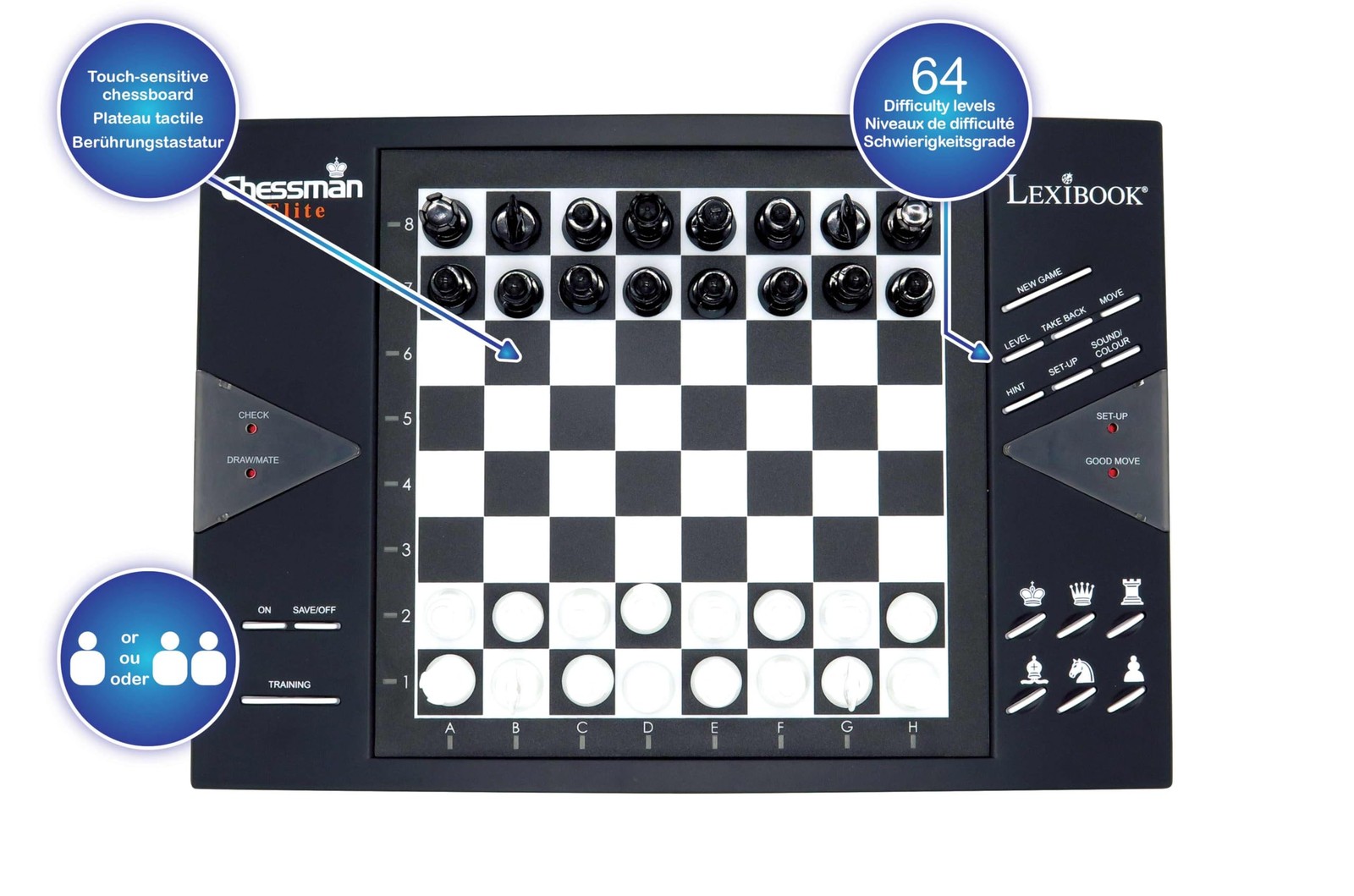 Lexibook, Chessman® Elite, Interactive Electronic Chess Game +, 64 Levels of …