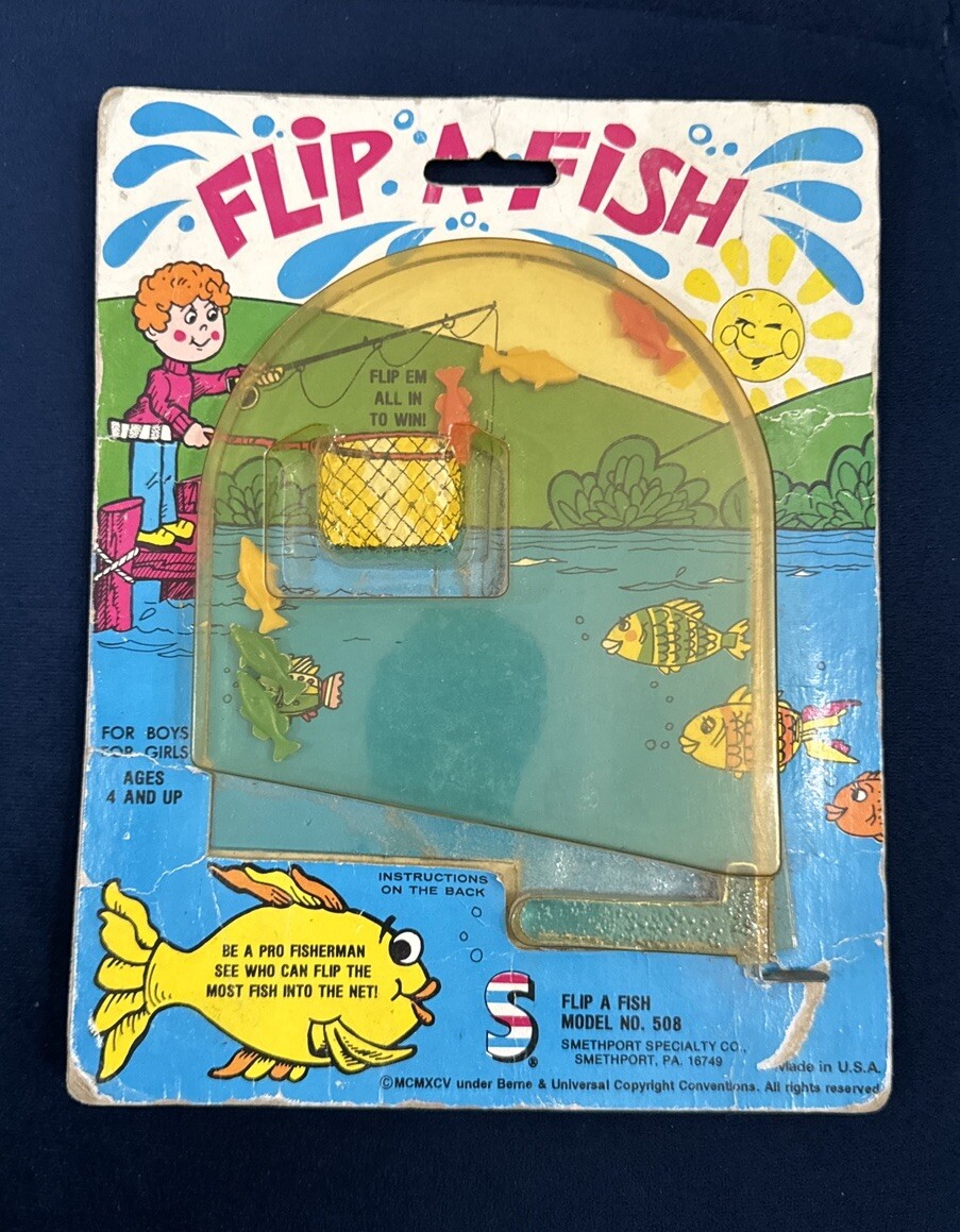 Vintage 1995 SMETHPORT SPECIALTY CO. “FLIP A FISH” Toy GAME MODEL #508