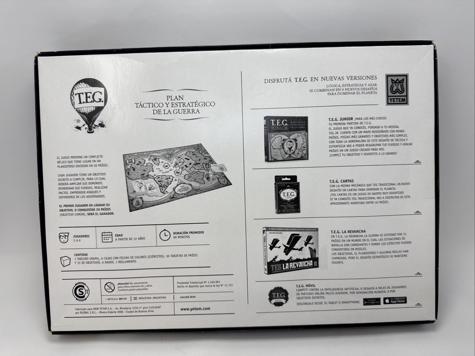 TEG Strategy Board Game Tactical & Strategic War Game (Spanish Edition) Complete