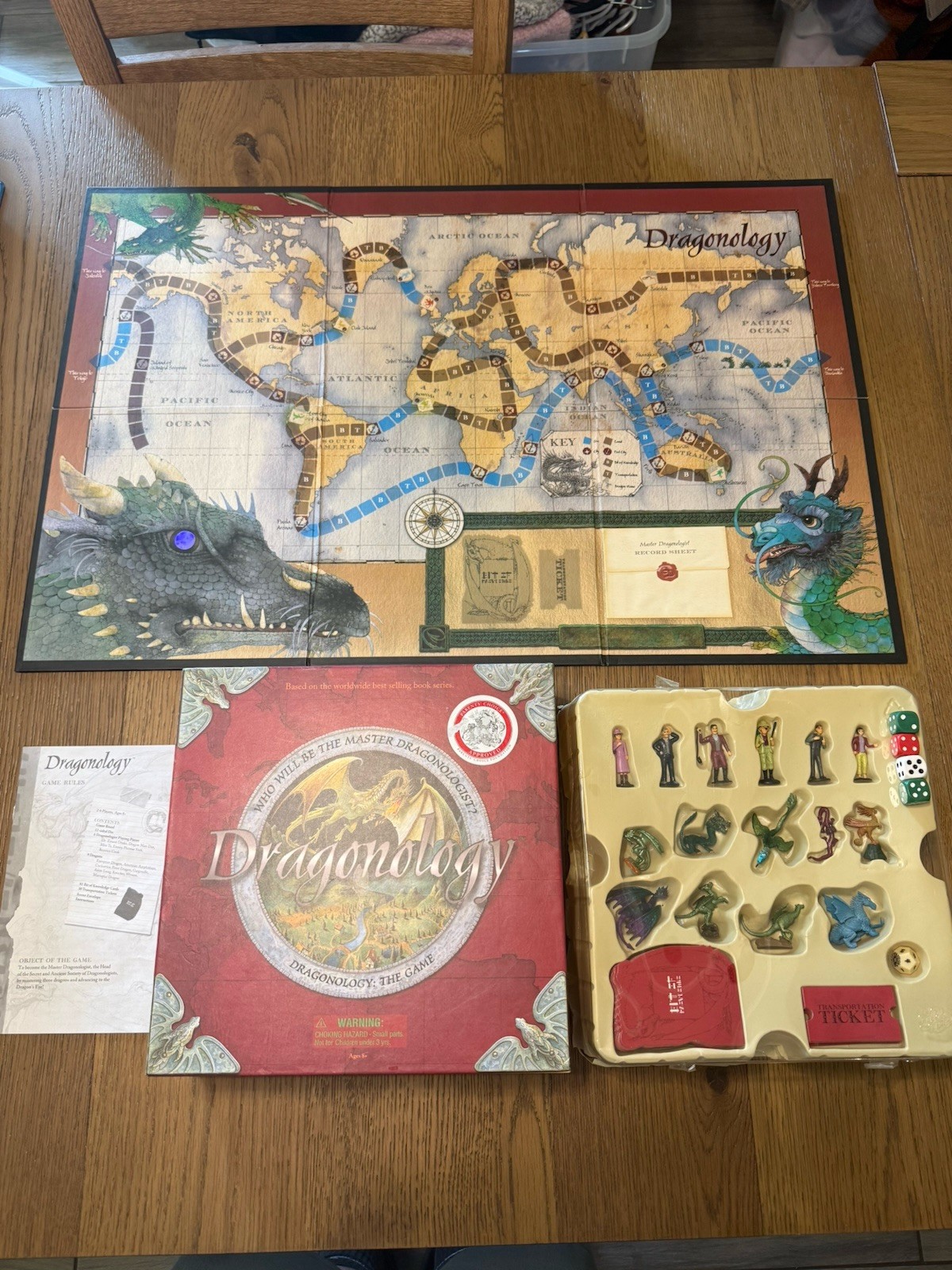 Dragonology The Game 2006 Sababa Toys Fantasy Board Game 100% Complete Ologies