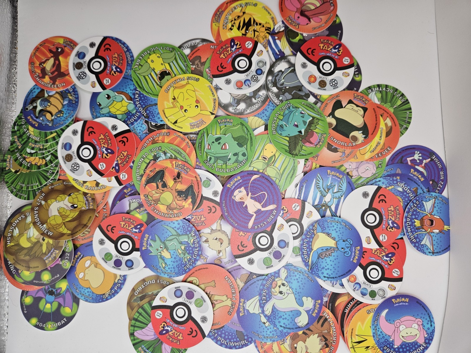 Full Set Of The 151 Pokemon Tazos From 1st Generation Pokemon Figure U.S Seller