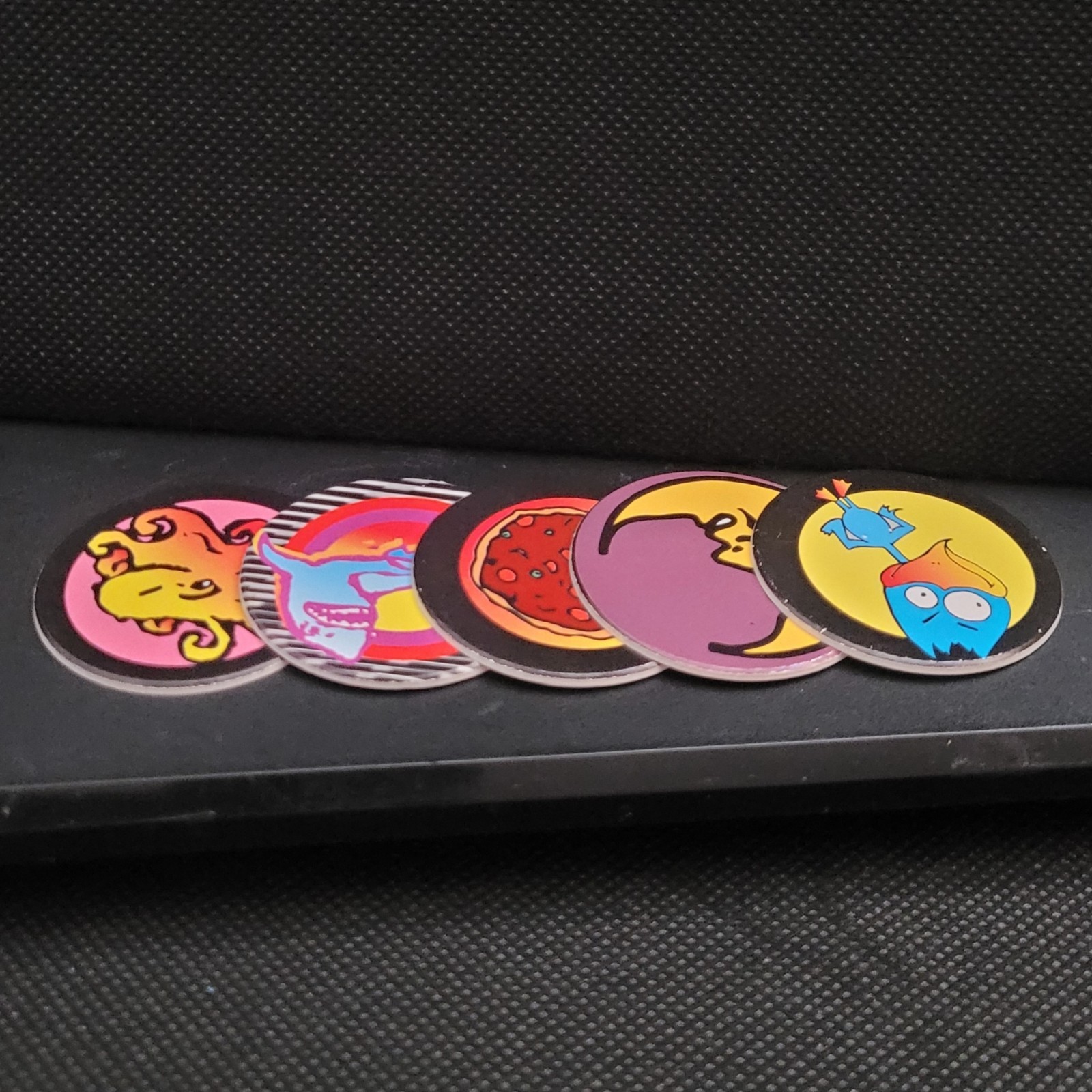 POG Stack N Smack Milk Caps (5) 1990s Pogs Game Pieces Cool Retro 90s Fun