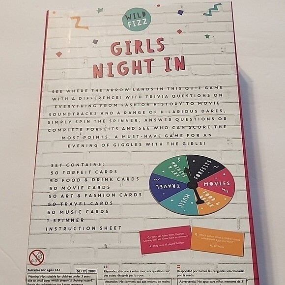 Girls night in quiz game 16+