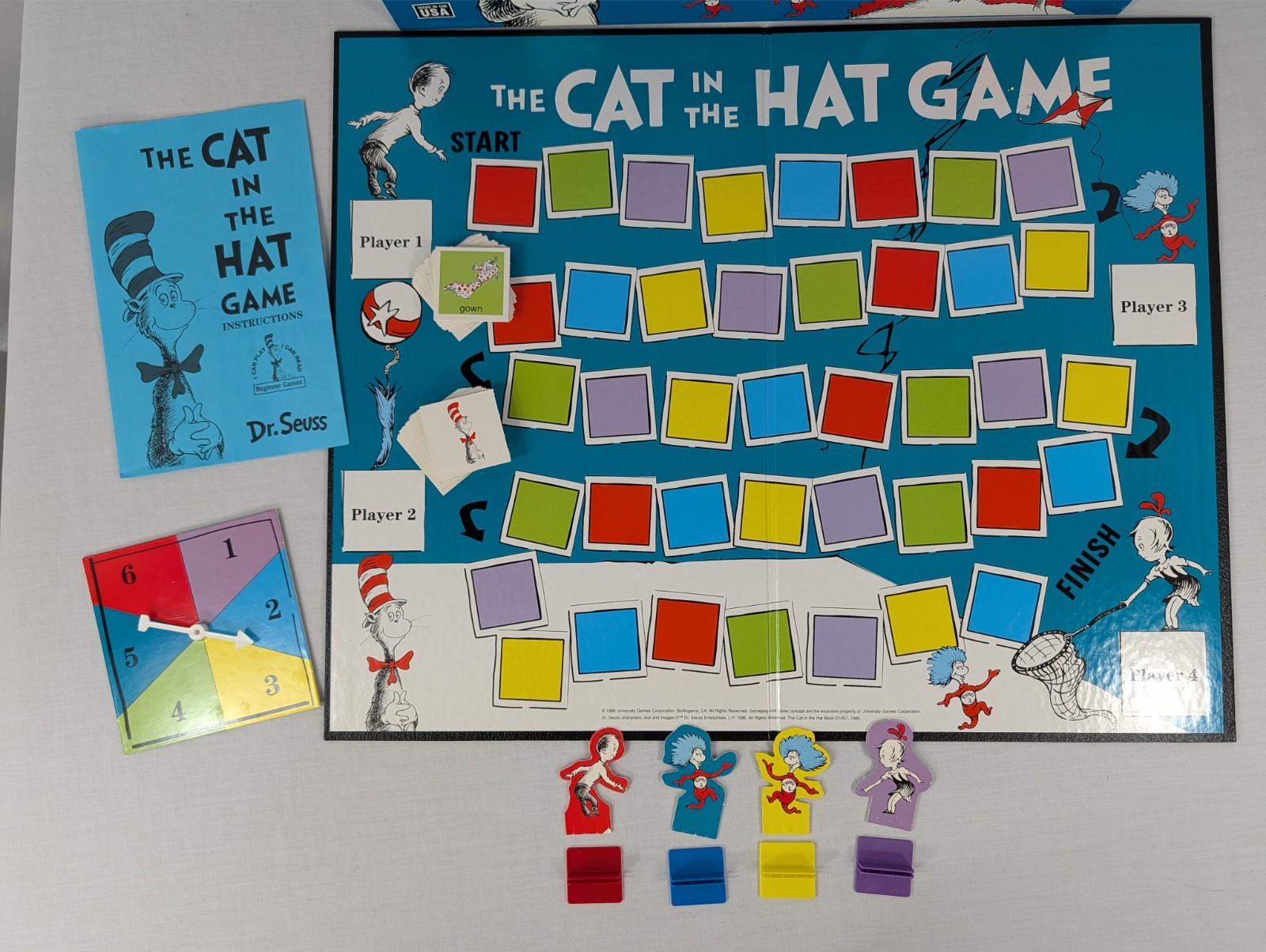 The Cat In The Hat Board Game Vintage 1996 FUN-IN-A-BOX-Per the Cat! Pre-Owned