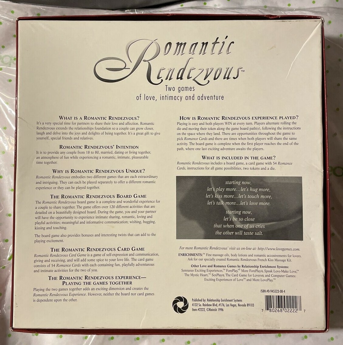 Romantic Rendezvous Board Game, Relationship Builder, Bring Back the Fire