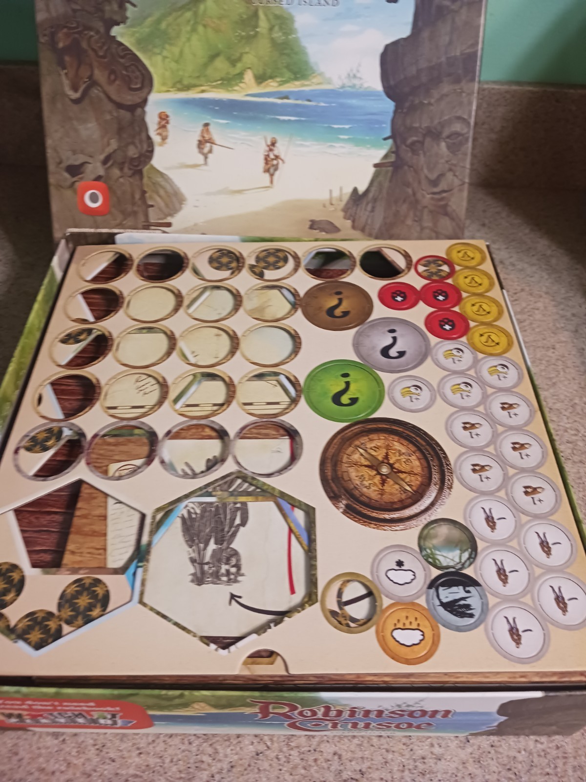 Robinson Crusoe Adventures on the Cursed Island Board Game COMPLETE PLAYED ONCE