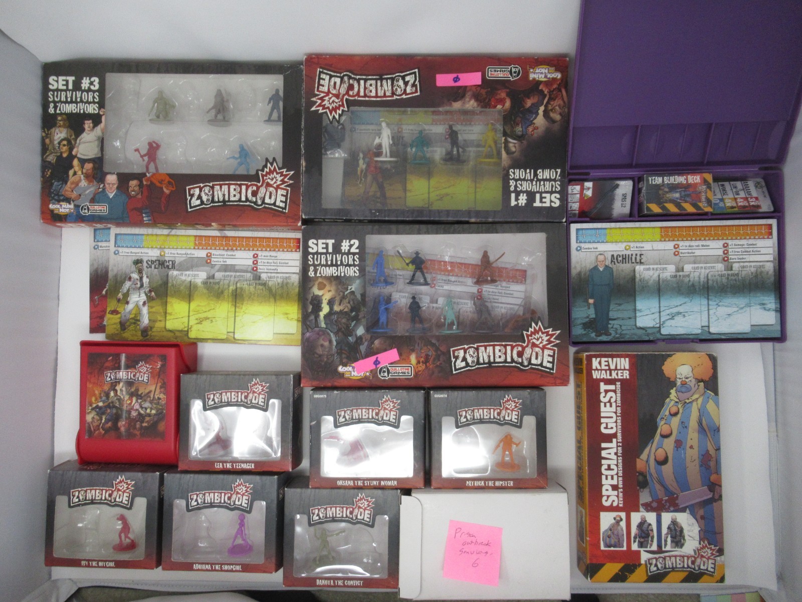 Zombicide Huge Lot of Incomplete Sets Lots of Miniatures Cards Bundle Collection