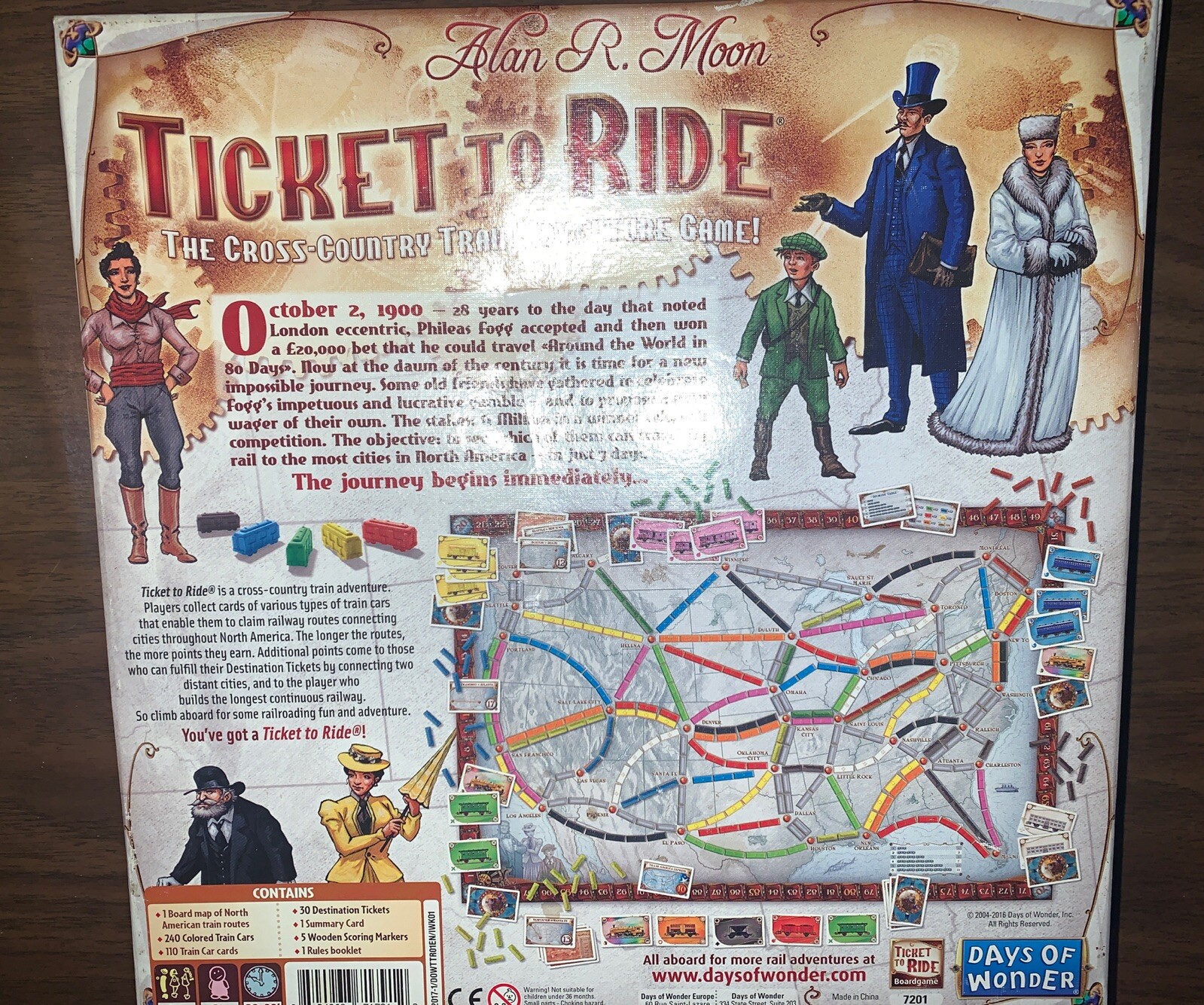 Days of Wonder Ticket To Ride by Alan R. Moon Train Adventure Board Game