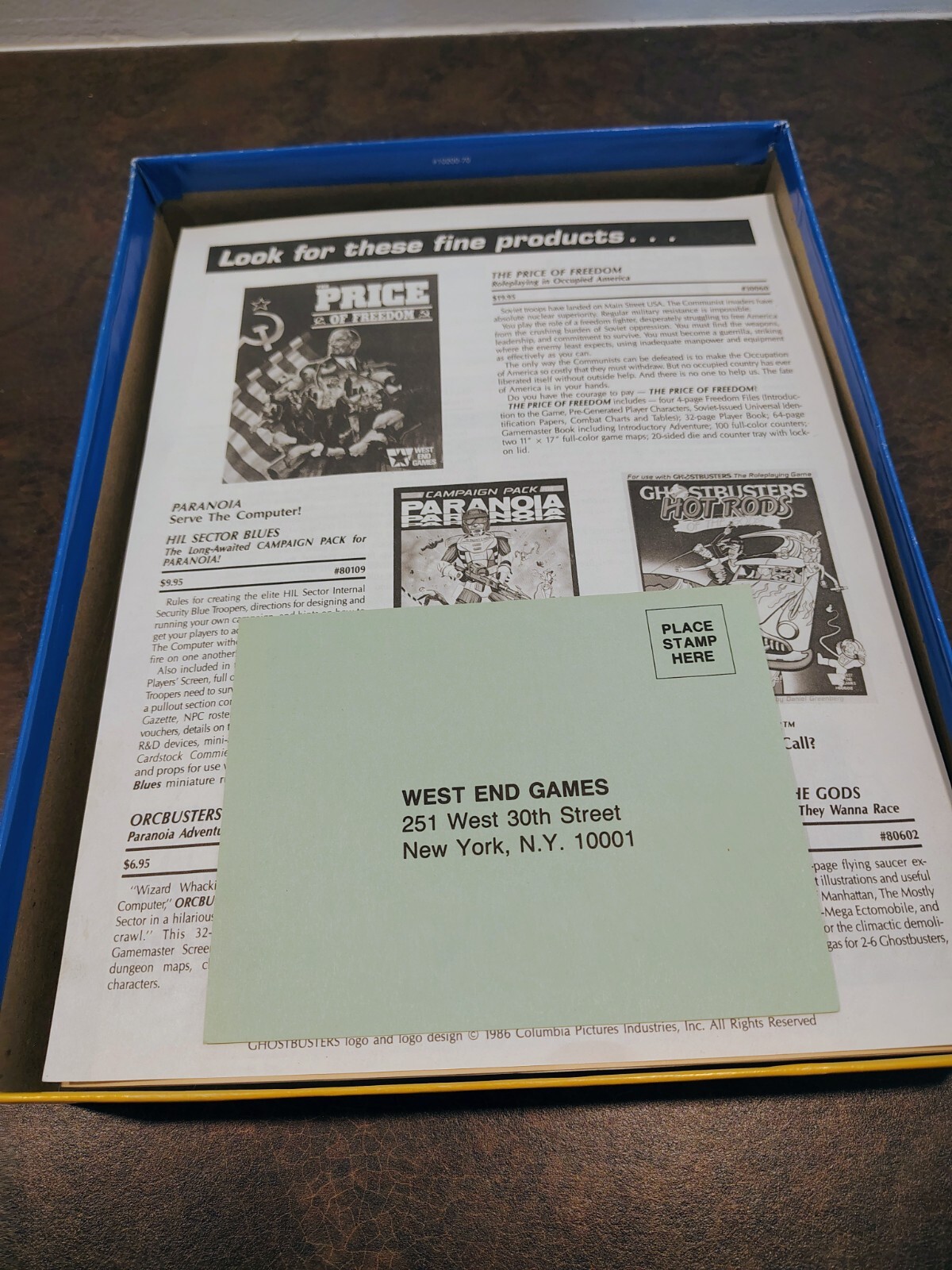 SOLDIERS MAN TO MAN COMBAT IN WW2 WEST END GAMES 1982 UNPUNCHED/COMPLETE W/ BOX