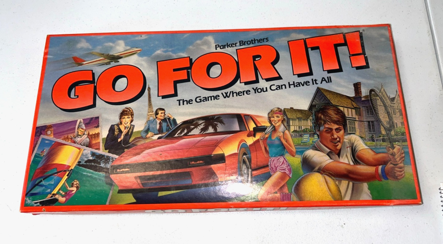 Vintage 1986 Go For It Board Game by Parker Bothers, NICE