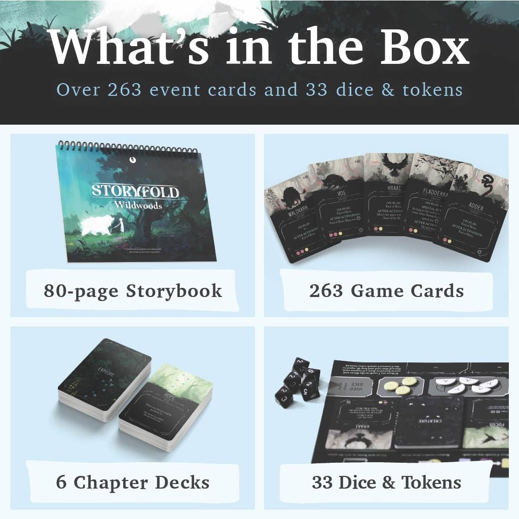 Storyfold: Wildwoods – Solo Narrative Adventure Board Game | 1 Player Board G…