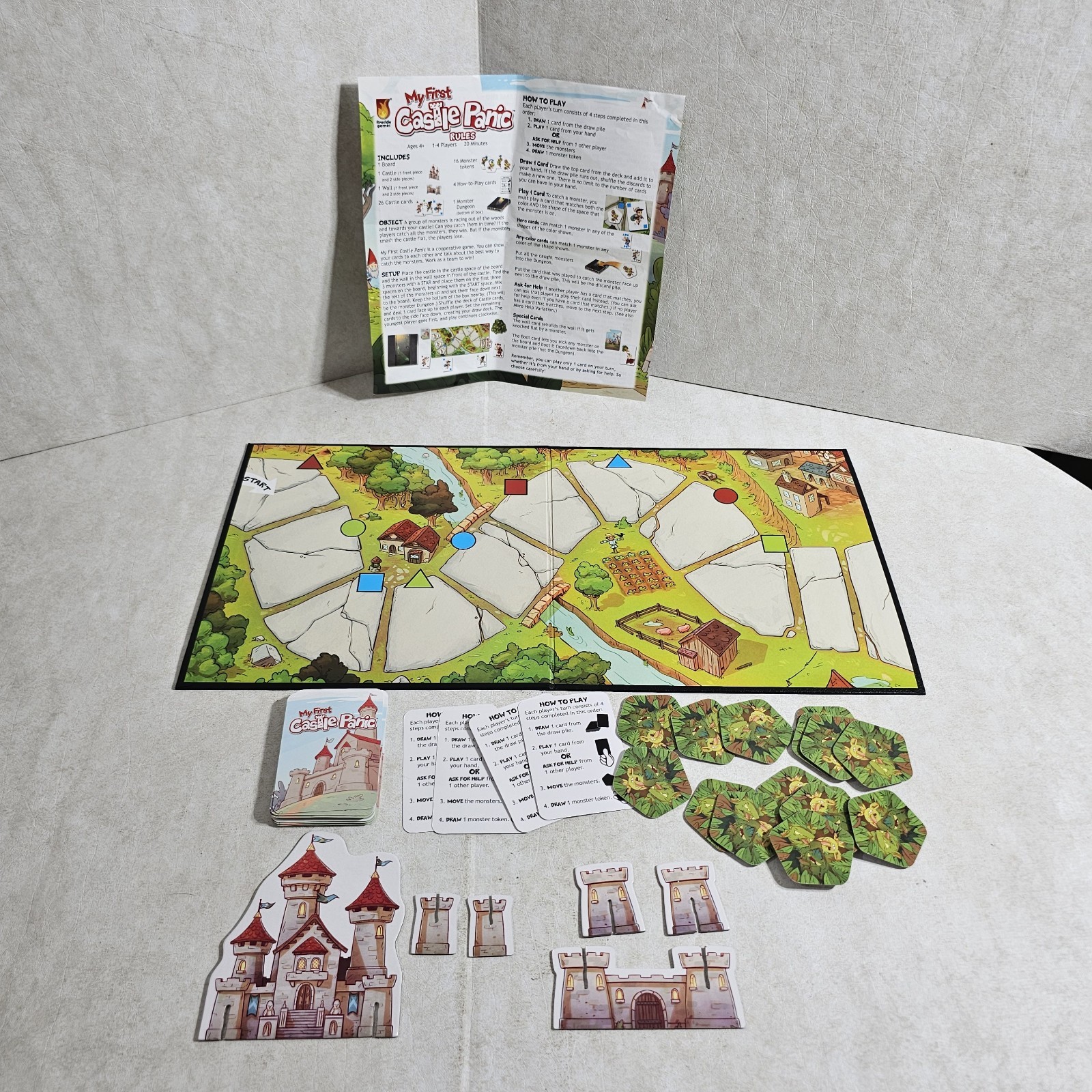 My First Castle Panic Age 4 and Up Fireside Games 2019 Board Game Complete