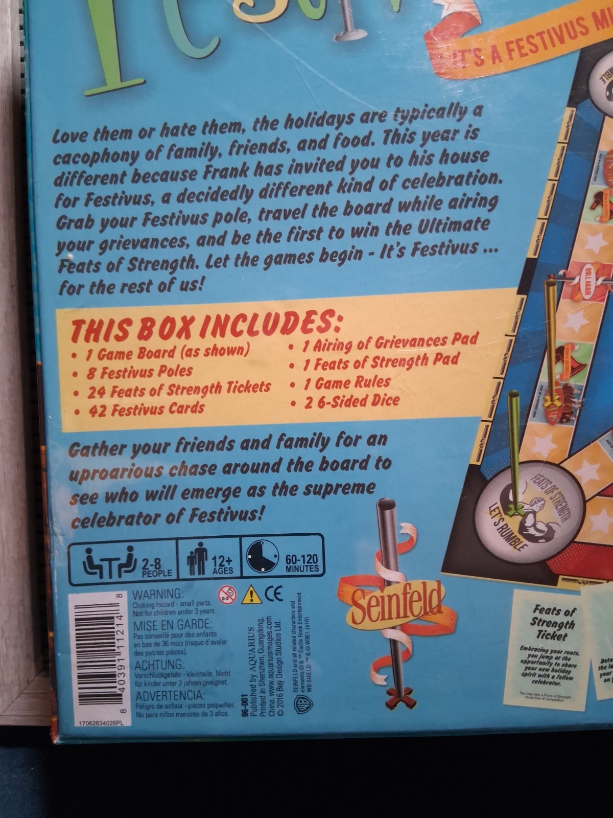 Seinfeld Happy Festivus Multi Player Party Board Game Complete Sealed Aquarius