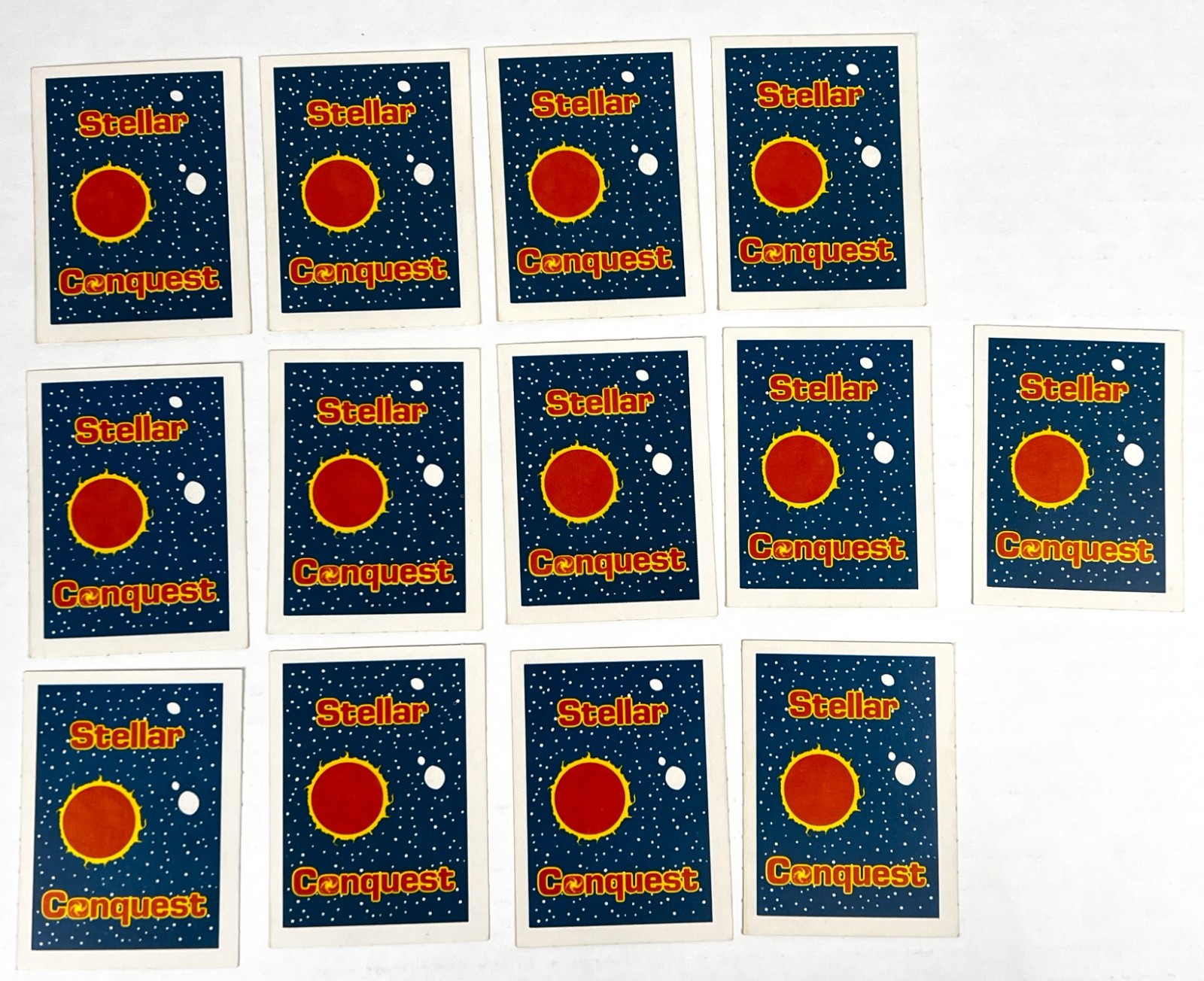 Vtg 1984 Avalon Hill Stellar Conquest Orange Planet Cards Lot of 13 Parts