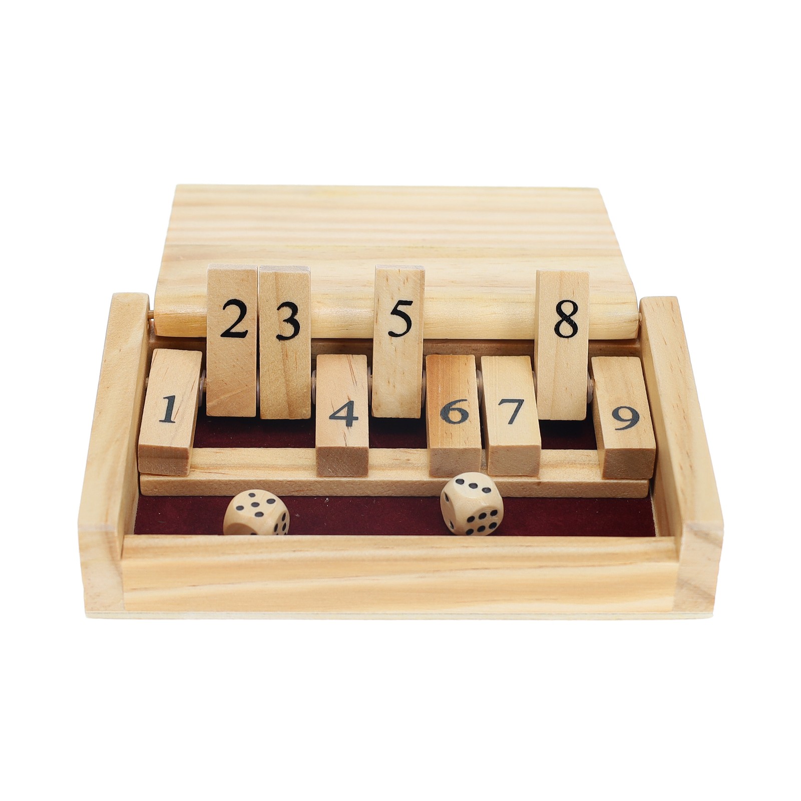WE Games Mini Shut the Box Game, 9 Number Flip Tiles 5.5 in.