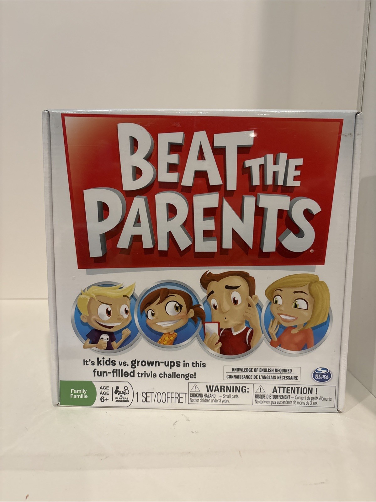Beat the Parents Family Kids Trivia Game, Kids vs Parent COMPLETE Board Game NIB