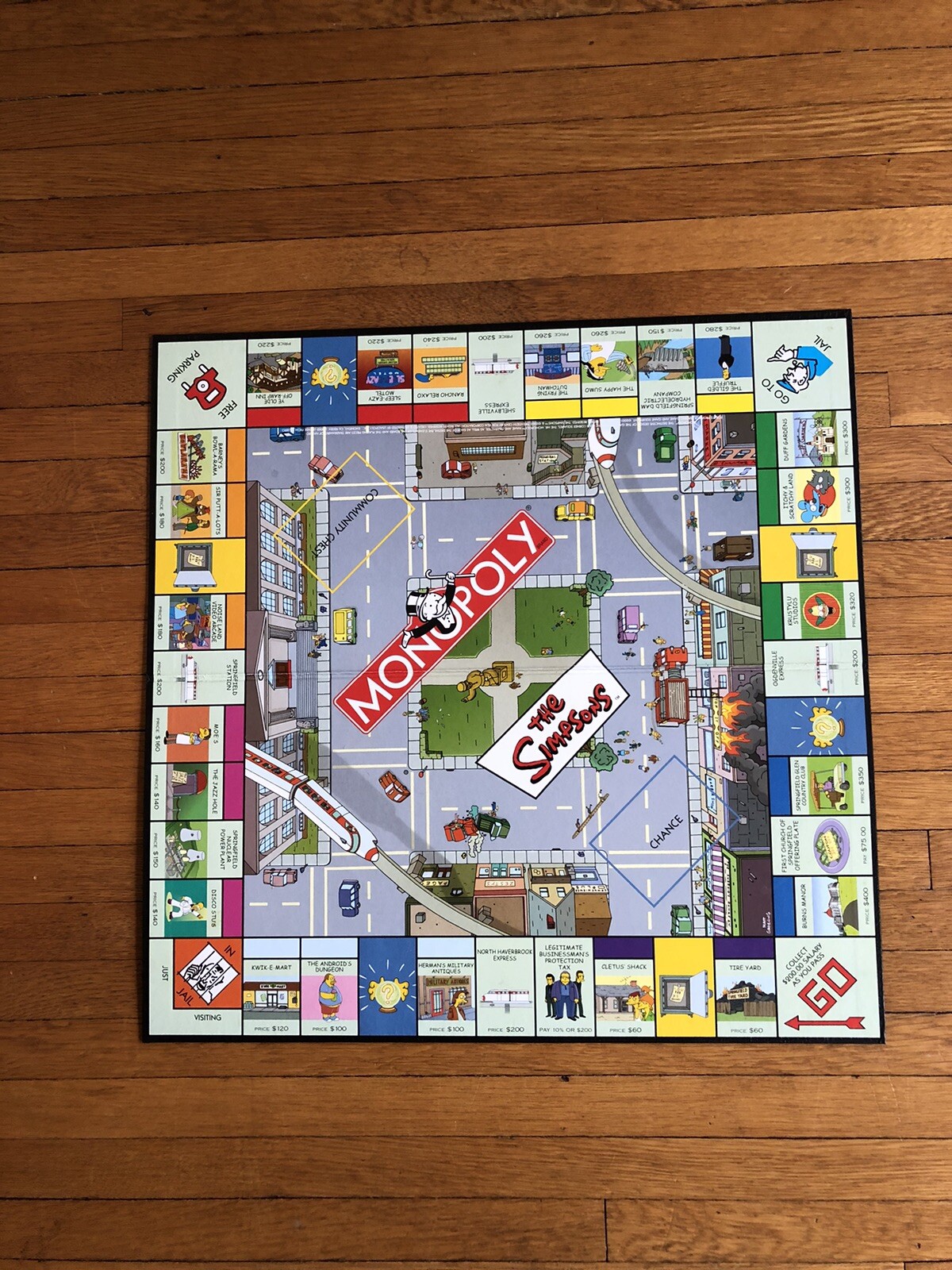 The Simpsons (2000) Monopoly Original Game Board Only – NICE