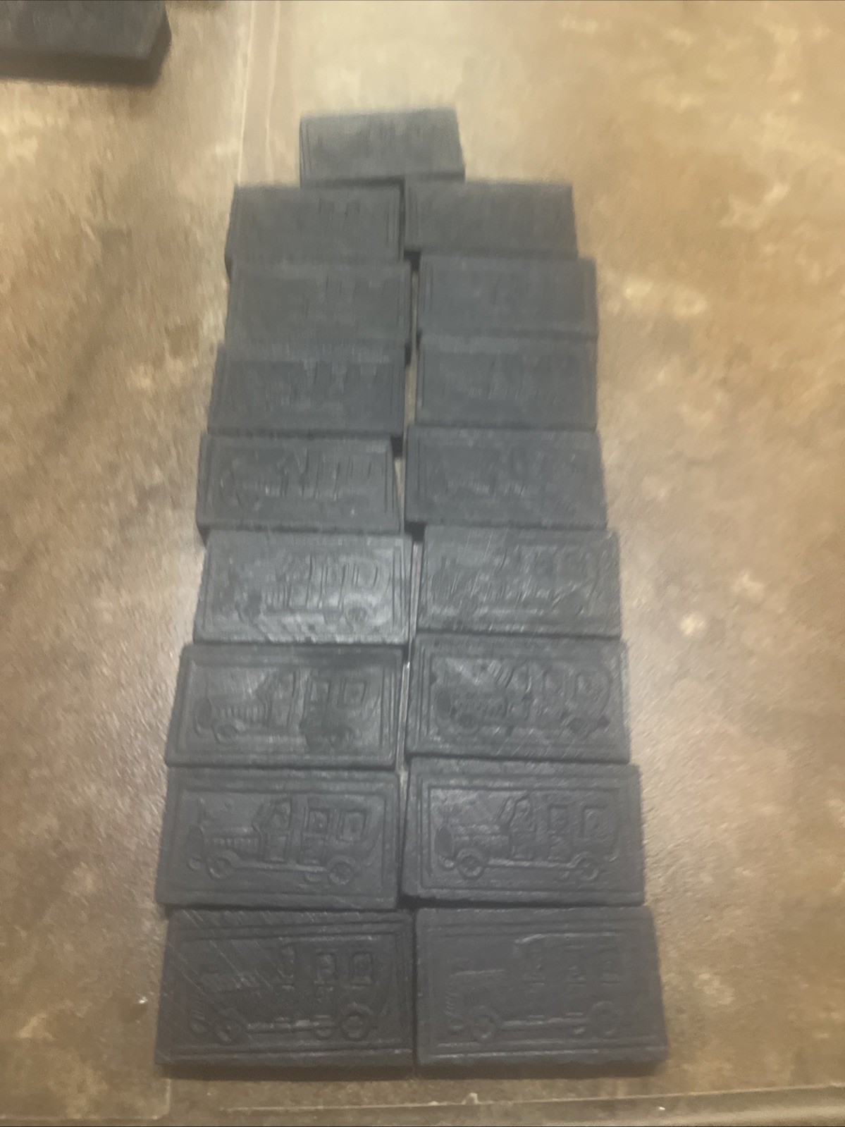 ANTIQUE DOMINOS ~ 17 Dominoes One Size Has Cars And The Other Side Butterflies