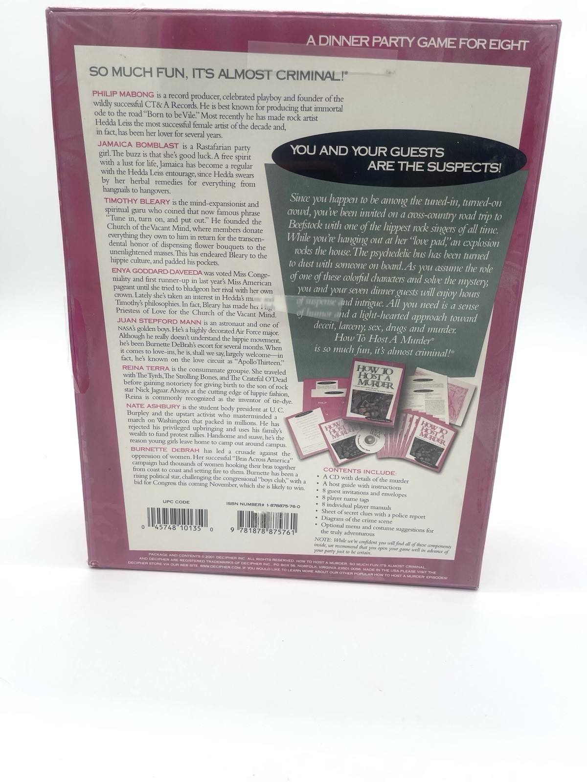 “How To Host A Murder” Dinner Party Game Murder Mystery Death By Chocolate