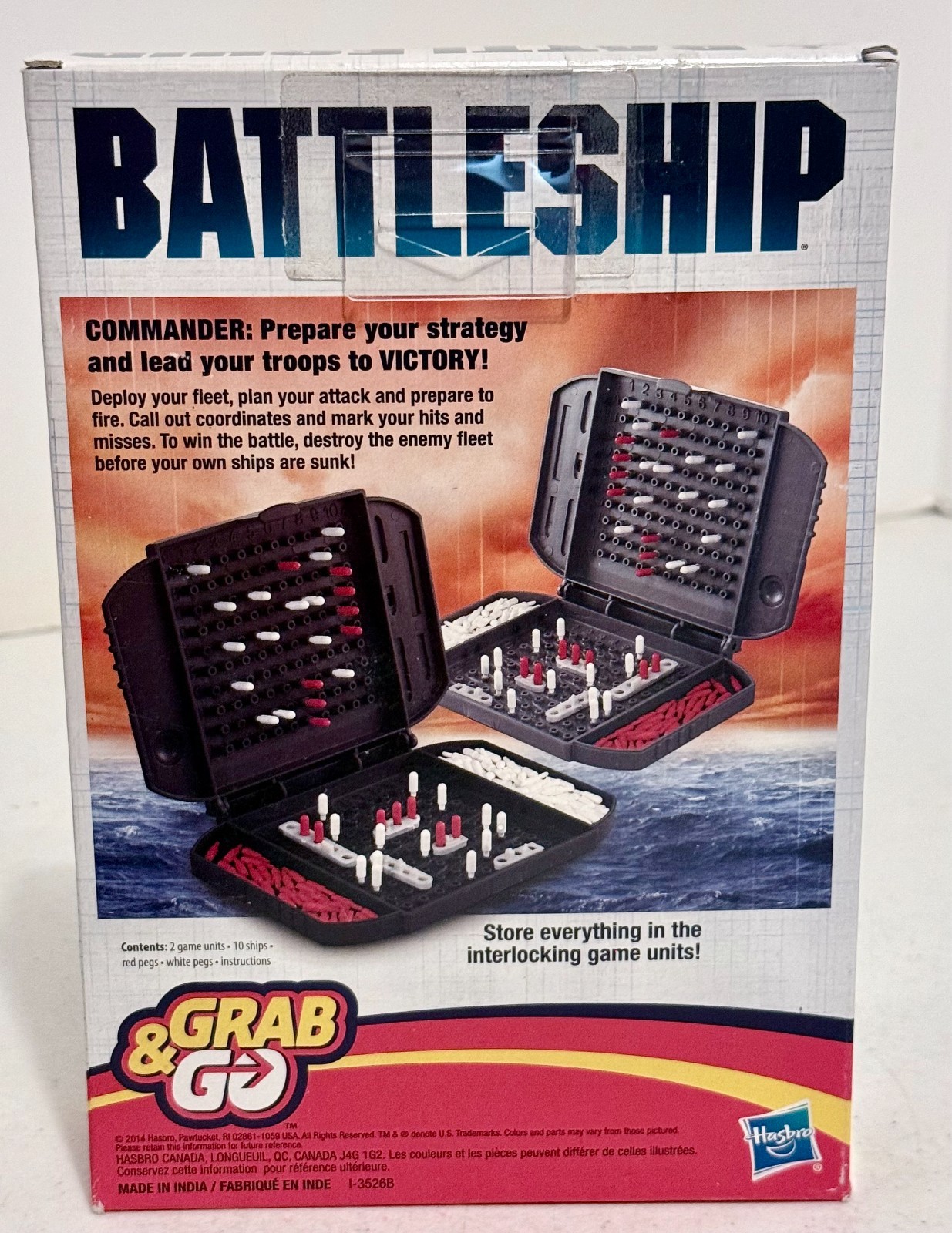 GRAB & GO BATTLESHIP (Travel Size) New open box