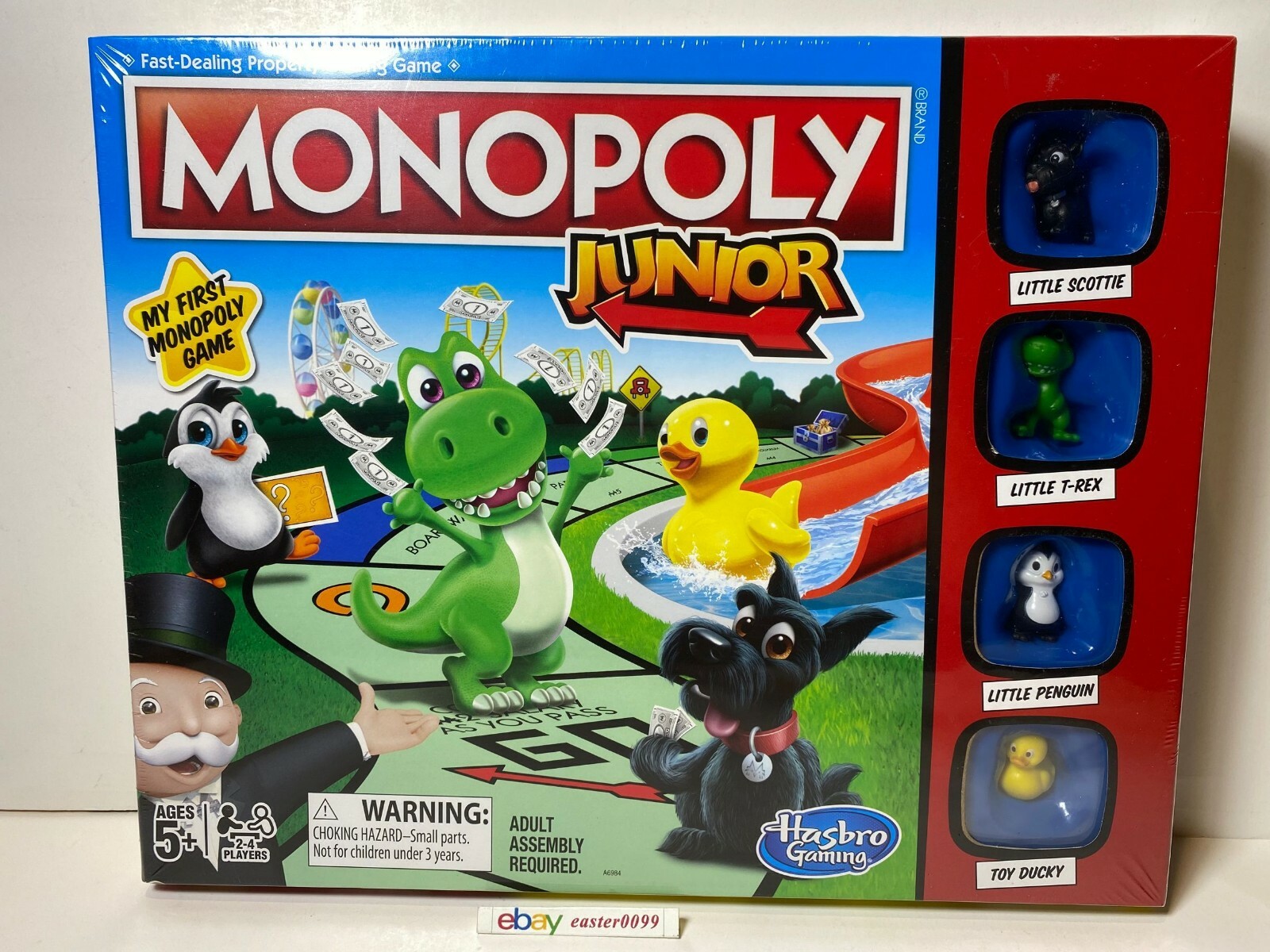 Monopoly Junior Game for 2 to 4 Players, Board Game for Kids Ages 5 and Up New