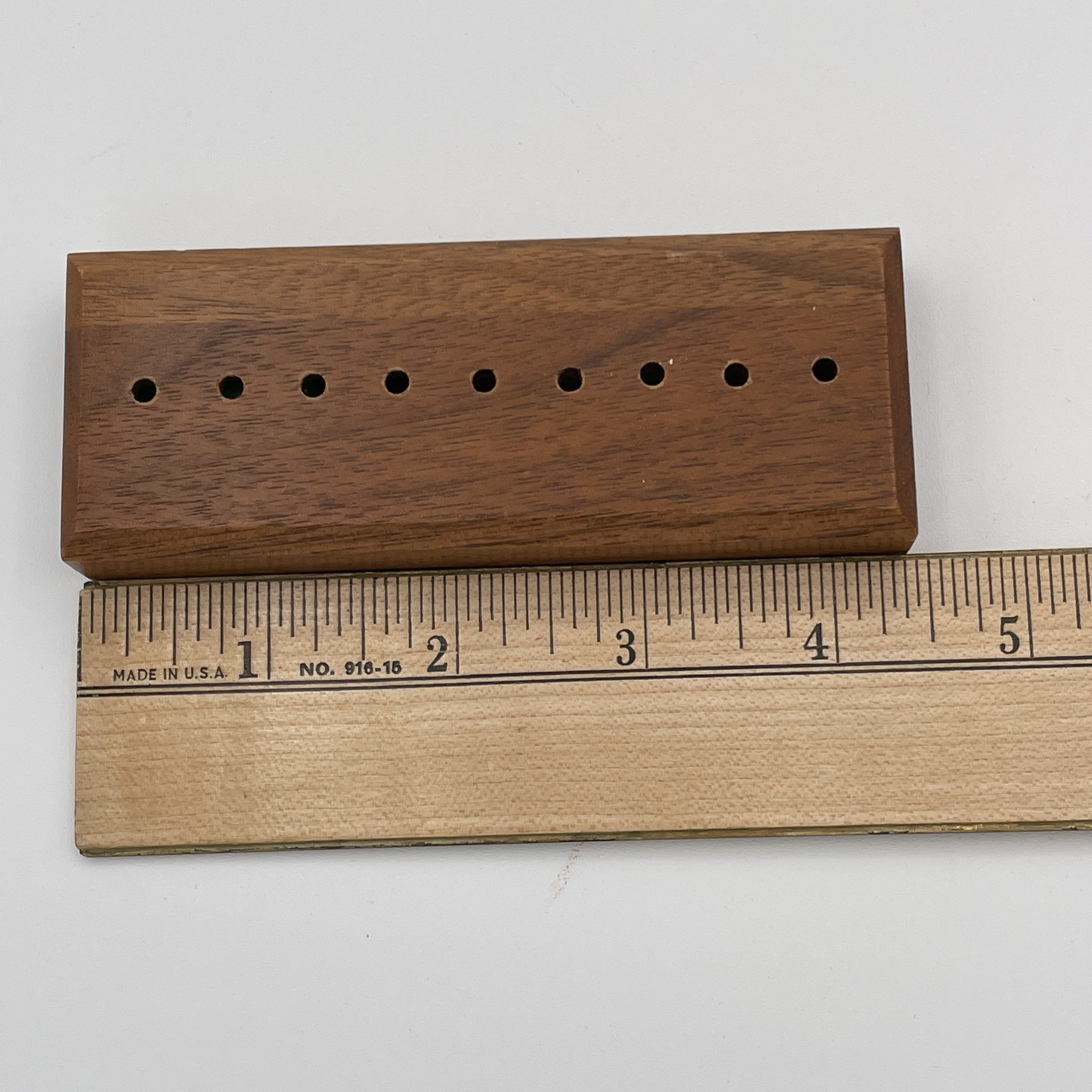 Solid Walnut Drueke & Sons Eight Men On A Raft No. 153 Brain Puzzle Toy Vintage
