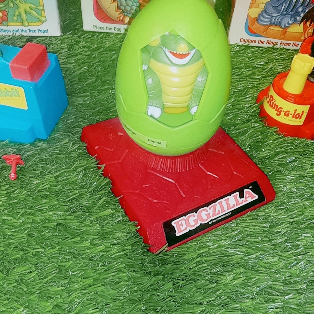 3 Games Lot Milton Bradley T.H.I.N.G.S. Eggzilla + Sir Ring-A-Lot + Grabbit 1986