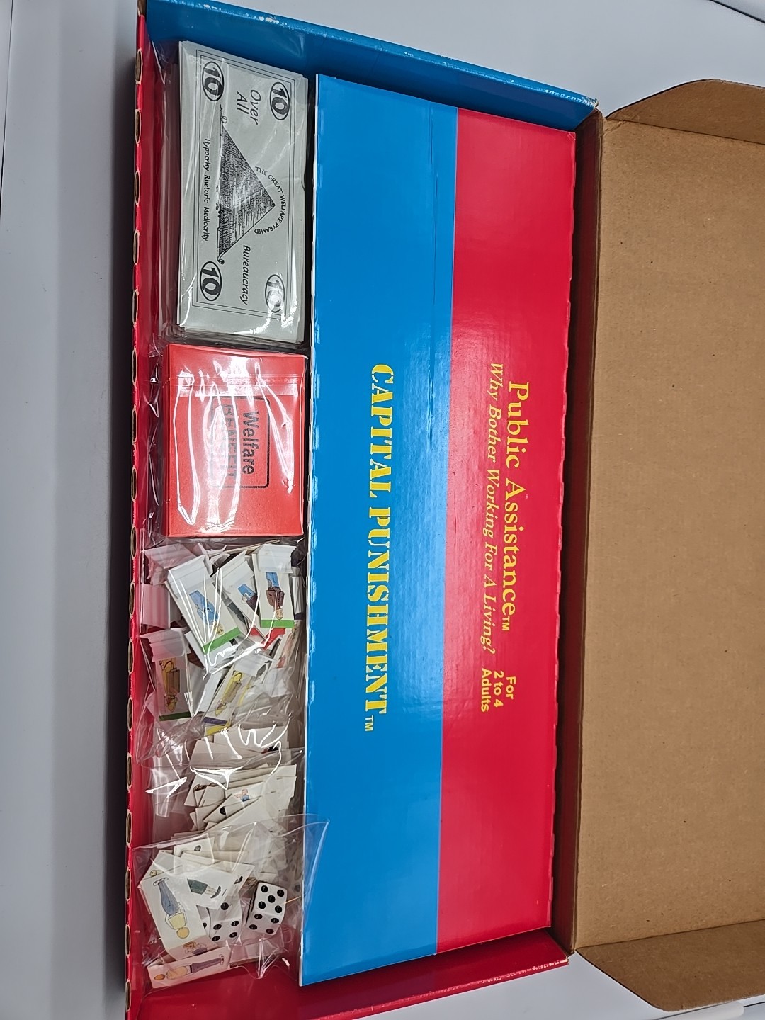Public Assistance Capital Punishment Board Game 2 In 1 – 99.9% Complete 1994