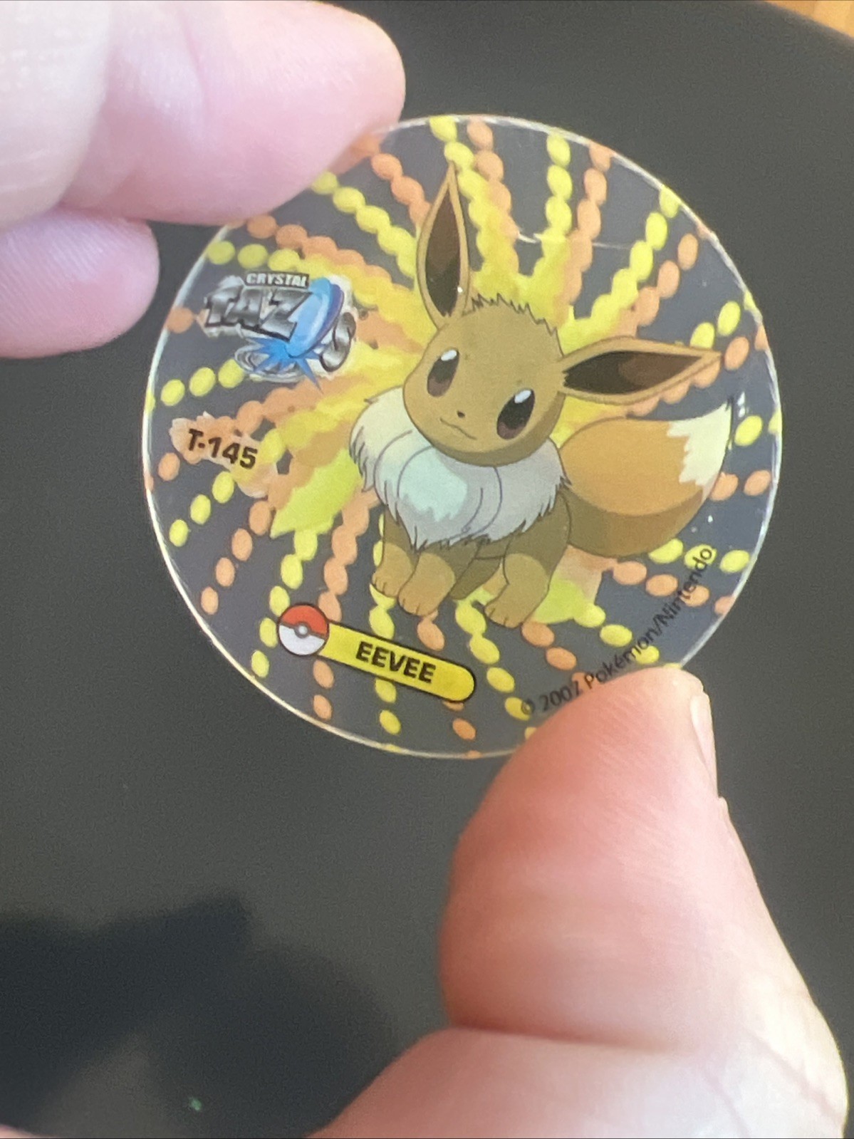 Rare Vtg Pokemon Eevee Vaporeon Crystal Tazos Taso Pogs Mexico Cheetos Doritos