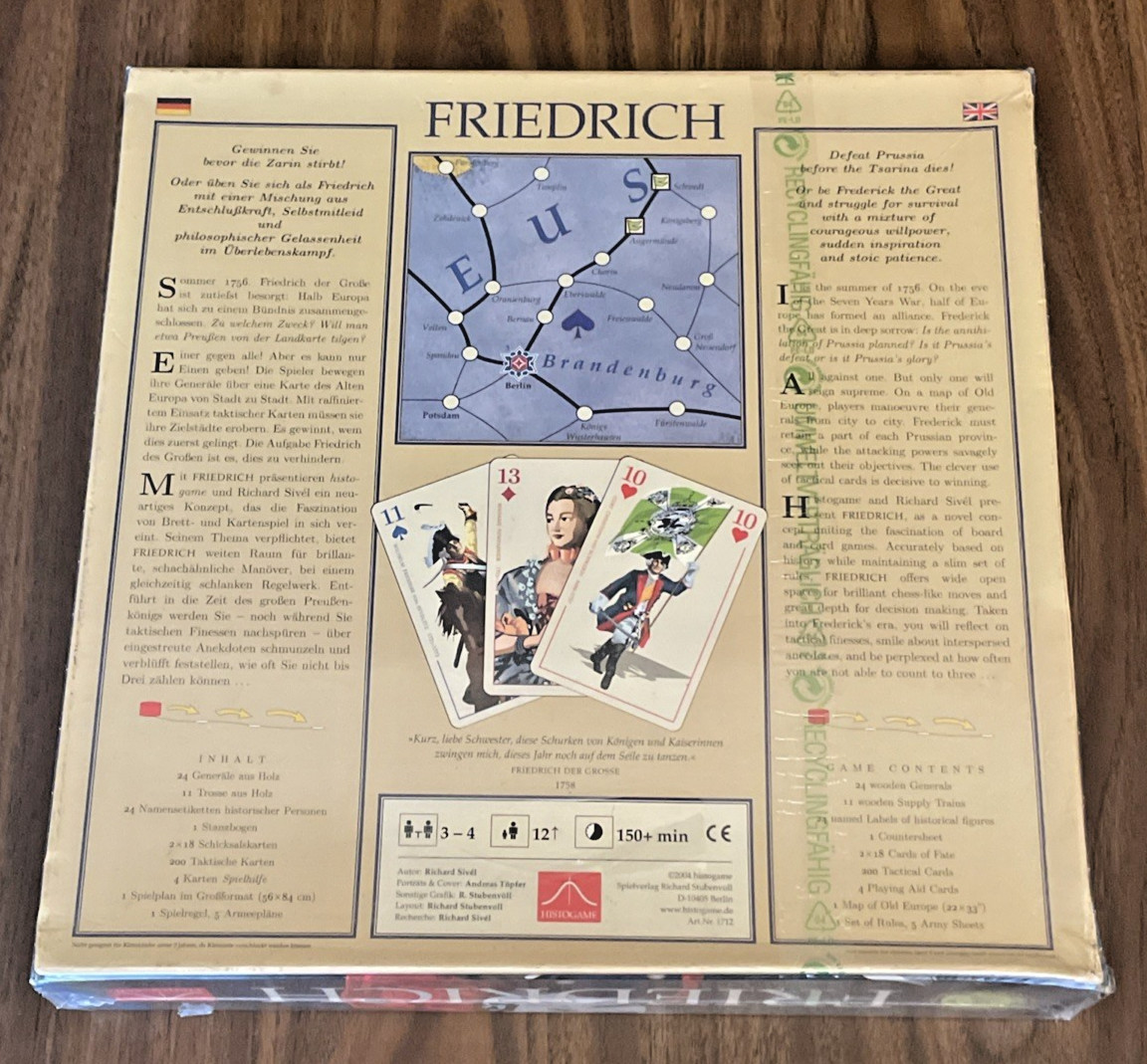 Friedrich | 2nd Edition | Histogame | English/German | 2007 {NEW_SEALED_SHRINK}