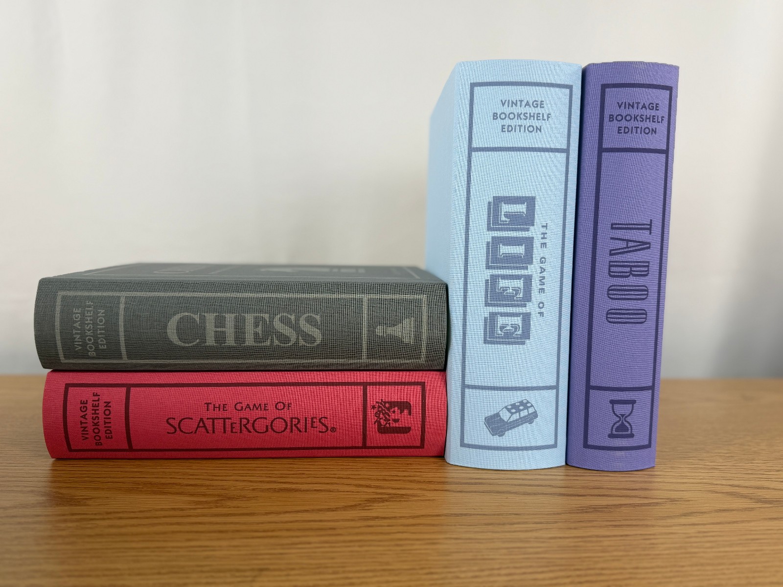 Chess, Life, Scattergories, and Taboo Vintage Bookshelf Game Collection Open Box