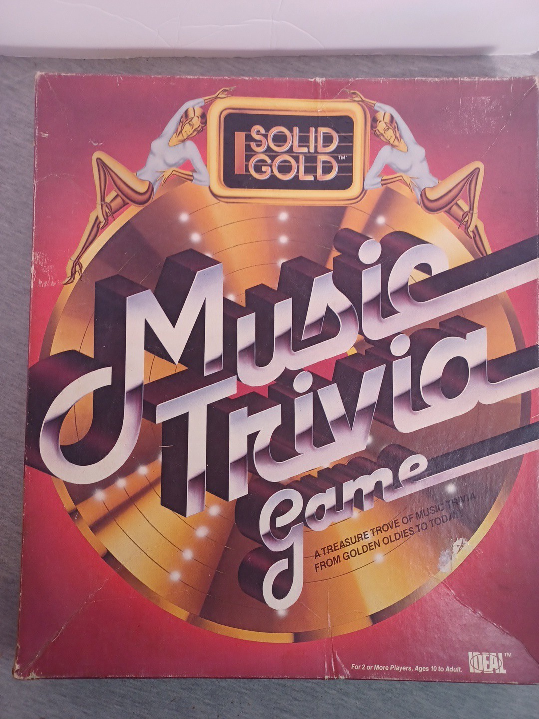 Vtg Solid Gold Music Trivia game 1984 Ideal Board Game, pre-owned