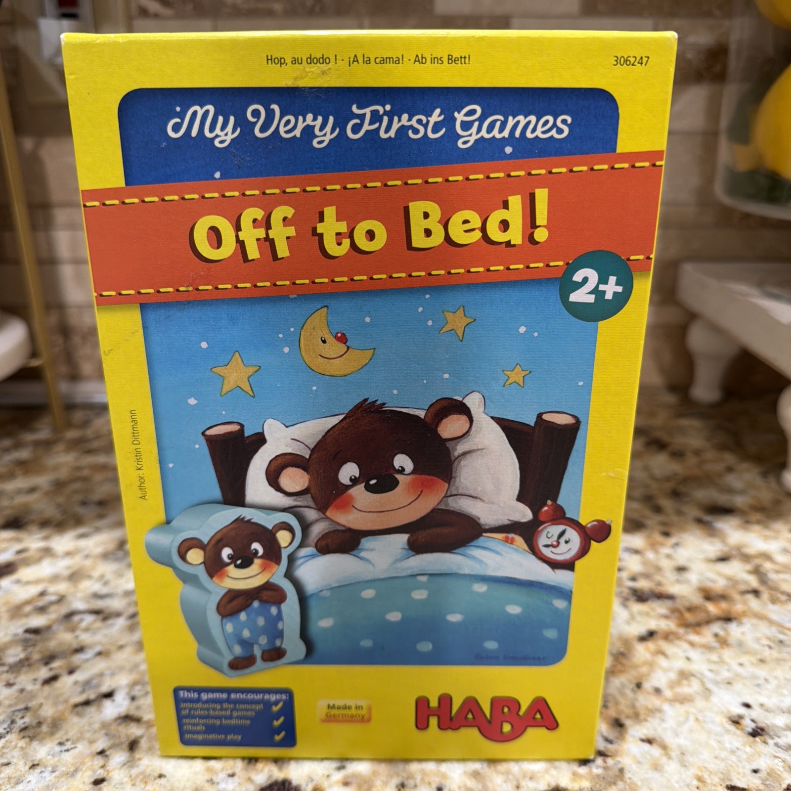 HABA MY VERY FIRST GAMES OFF TO BED GAME 100% COMPLETE MADE IN GERMANY FREE SHIP