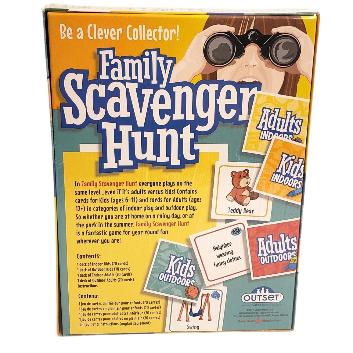Family Scavenger Hunt In a Box Indoor Outdoor Game Ages 6+ Family Fun New Sealed