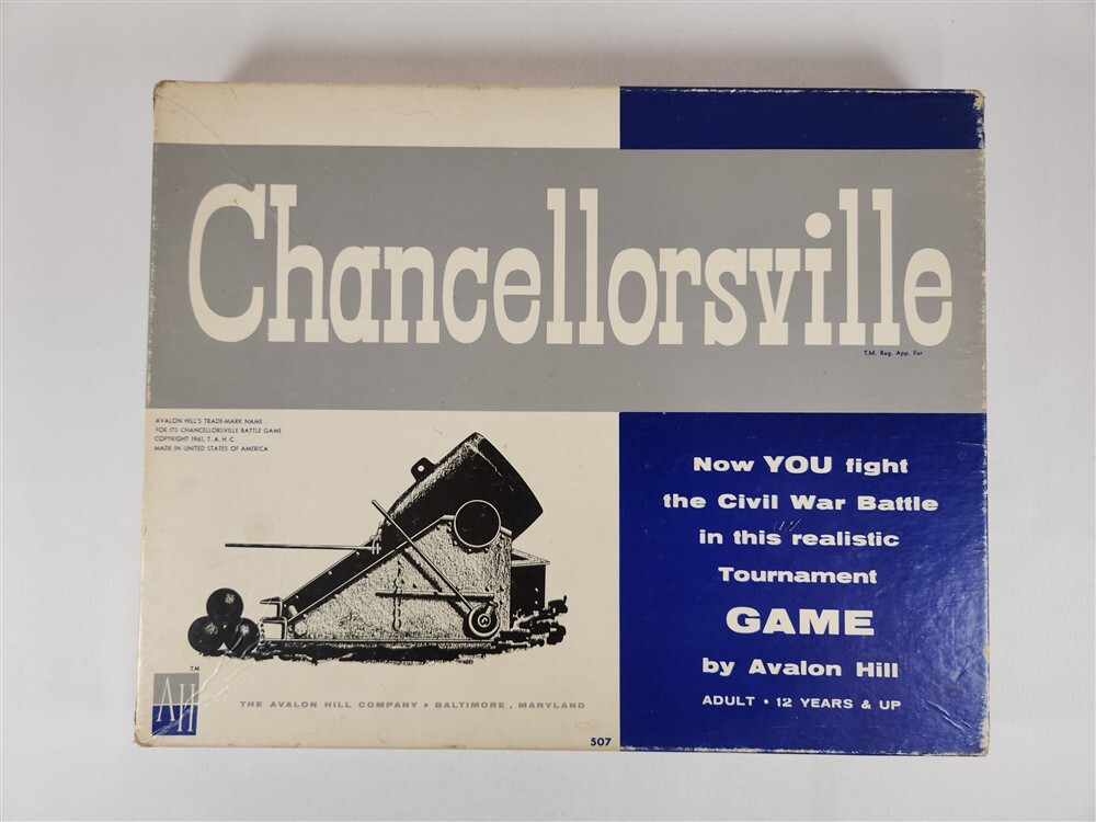 Chancellorsville America’s Civil War Battle Game ~ Avalon Hill 1961 VTG