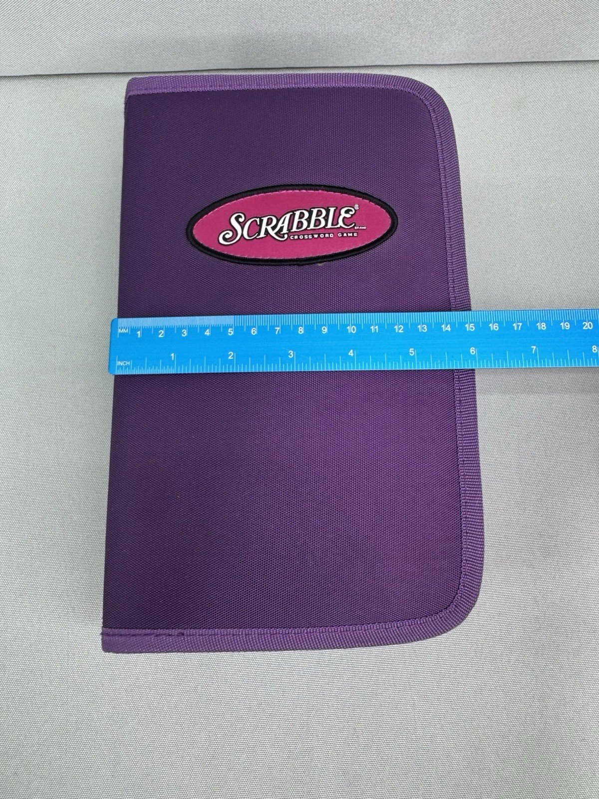 2002 Scrabble Travel Game Purple Complete All Tiles Pocket Edition Hasbro READ