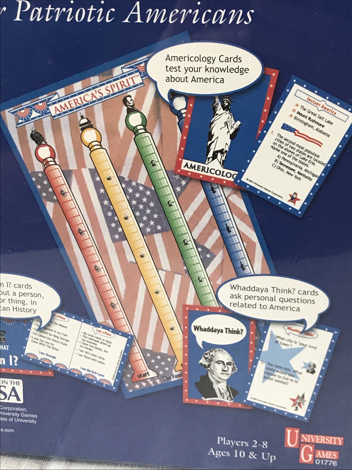 America’s Spirit The Family Game For Patriotic Americans University Games 2001