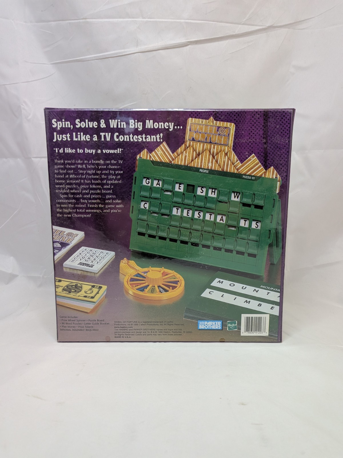 Vintage 1999 Parker Brothers Hasbro WHEEL OF FORTUNE Game NEW Factory Sealed