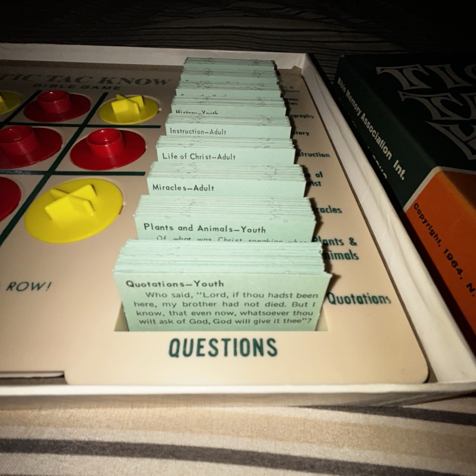 Tic Tac Know Bible Game (1964, Bible Memory Association Int.) – Complete