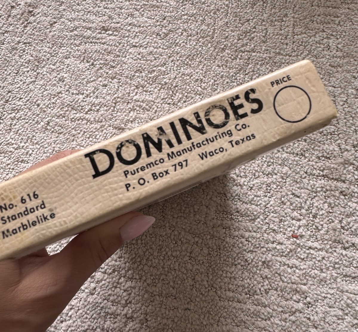 Vintage Puremco Marblelike Dominoes #616 Kelly Green Standard Domino Set In Box
