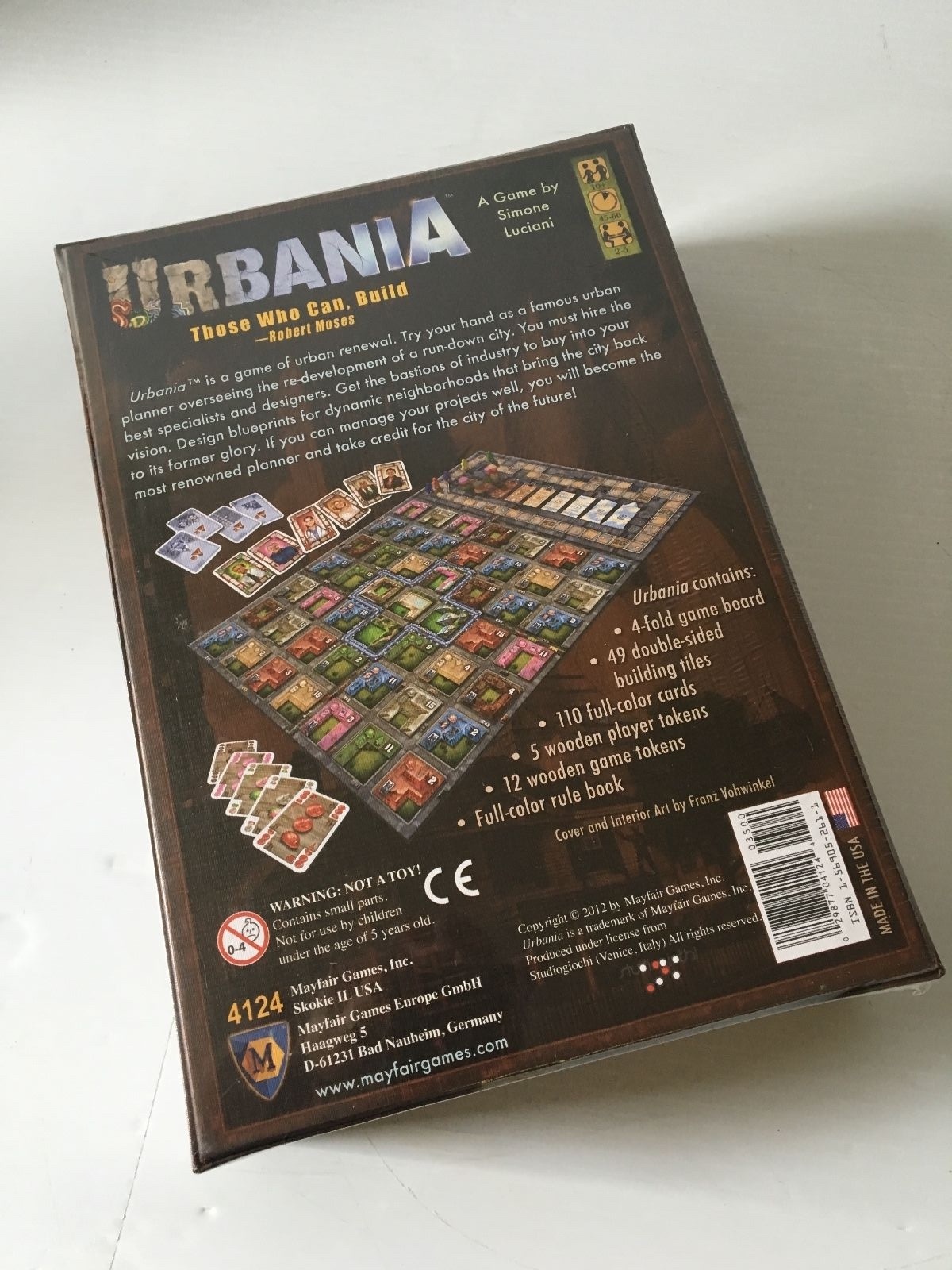 URBANIA Board Game by Mayfair Games MFG4124 NEW FACTORY SEALED!